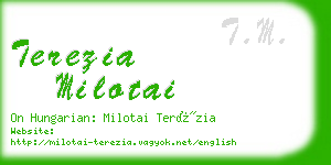 terezia milotai business card
